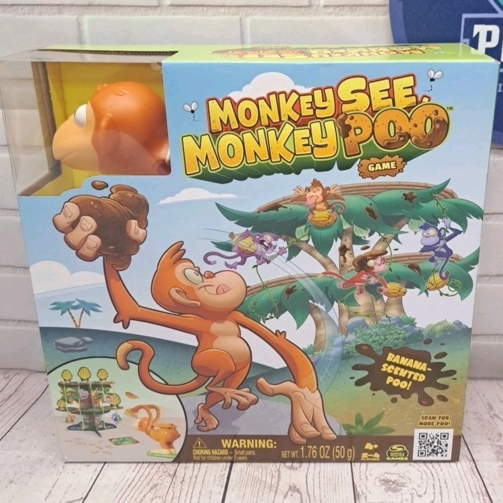 Monkey See Monkey Poo‎ Game for Kids with Fake Poo, Fun Game Spinmaster
